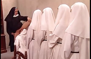 Mama clever Yolanda greets the juvenile nuns