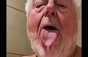 Faggot grandpa gushes his load splattered orientation