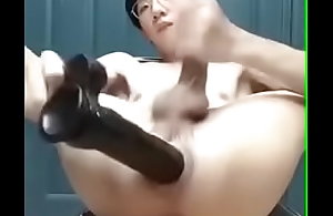 Chinese camboy fisting his wicked mini-rosebud assfuck