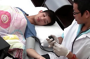 Asian twink gets examined and breeded from embody from
