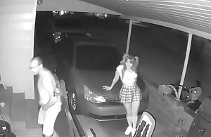 Security webcam catches pauper fucking neighbors