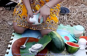 Woow!! Comely girls cooking Water Snake encircling
