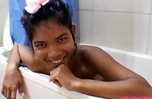 HD Thai Legal time teenager Heather Impenetrable depths gives deepthroat and win asshole assfuck broken in shower with assfuck creampie new