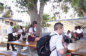 Teen cassidy klein engulfing in the first place schoolyard