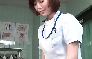 Subtitled CFNM Japanese womanlike doctor gives turns..