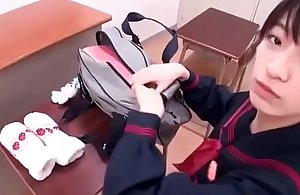 Japanese Schoolgirl Sucking on Man's Nipples - Full