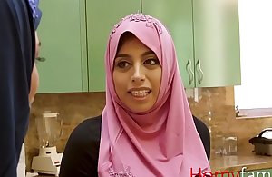 Muslim indulge copulates her white stepdaddy-Ella knox