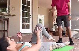 Stepmom seducing him around yoga remedy