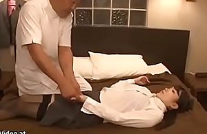 Japanese massage yon horny secretary turns in sex