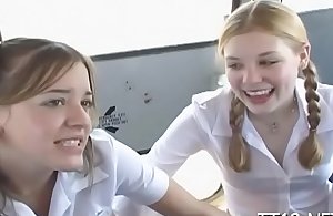 Filty schoolgirl gets snatch fingered and fucked hard